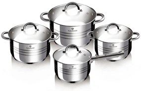 Set oale inox cu capac. 8 piese Jumbo Gourmet Line Blaumann BL 3115