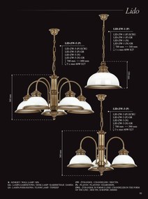 Lustra design clasic realizata manual Lido, 2L
