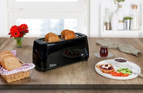 Prajitor paine dublu Zilan ZLN2713, Negru, 1400W, 5 grade rumenire si functii multiple