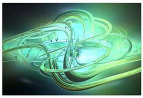 Tabloul cu abstracție verde (90x60 cm)