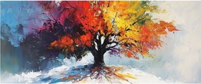 Tablou - Copac multicolor (120x50 cm)