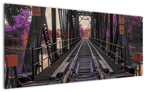 Tablou cu pod de cale ferată (120x50 cm)
