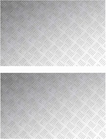 vidaXL Trepte Dreptunghiular 2 pcs Argintiu 80 x 50 cm Aluminiu