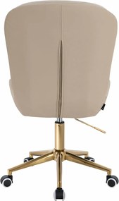 HR690K Scaun Velvet&amp;soft Piele Pu Cremos/Cremos Bază Aurie