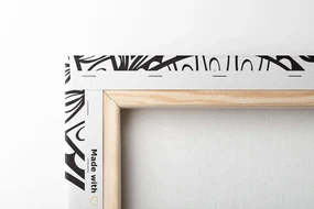 Tablou ornament alb-negru