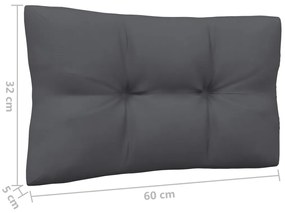 Canapea gradina cu 3 locuri, cu perne antracit, lemn masiv pin 1, Alb
