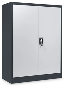 Dulap metalic universal mediu 90 x 40 x 120 cm, încuietoare cilindru, gri deschis - ral 7035