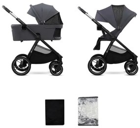 Cărucior de copii combinat 2 în 1 KINDERKRAFT NEA 2 Dark grey