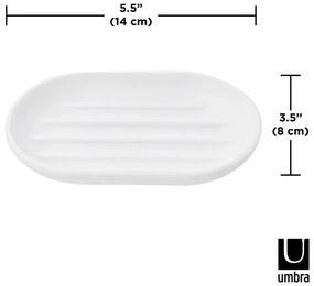 Săpunieră albă din plastic Touch – Umbra