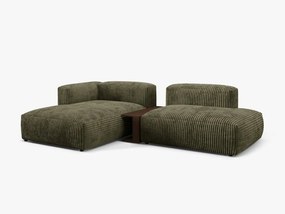 Coltar modular Martina corduroy Tilia L285 cm + masuta de cafea