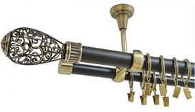 Galerie tavan ABOVE - 25/19 - negru/aur antic (Alege marime: 120 cm)