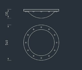 Aplica exterior design industrial din fier forjat DE 2551-A, 54cm