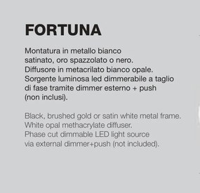 Aplica de perete cu lumina ambientala LED FORTUNA 38cm alb, negru sau auriu