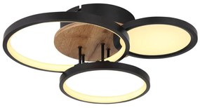 Plafoniera LED design modern Sid negru, maro