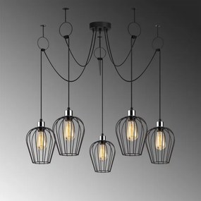 Lustră pe cablu TEL 5xE27/40W/230V