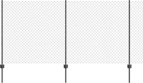 vidaXL Gard cu Stâlp Gri 1,2 x 10 m Oțel și PVC