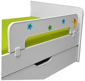 Paravan protectie pat copii SKY-B-U cu decupaje si ornamente colorate - 70 x 18 cm