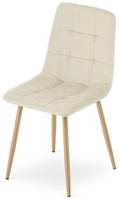 Reducere Scaun de catifea bej deschis KARA II. calitate secundara