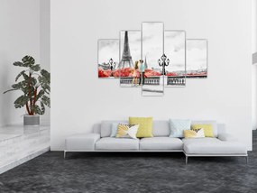 Tablou îndrăgostiții în Paris (150x105 cm)