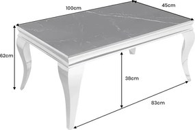 Masuta MODERN BAROCK 100cm crom/ negru A-44368 VC