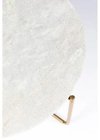 Măsuță de cafea albă/aurie rotundă cu blat din marmură ø 70 cm Timpa – White Label