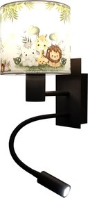 Brilagi - LED Flex. lampă BOBO 1xE27/25W/230V + LED/3W negru/alb/verde/junglă