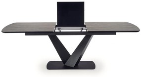 Set masa extensibila Vinston 180-230 cm + 4 scaune K424 gri/negru