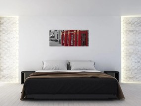 Tablou - Cutii telefonice din Londra (120x50 cm)