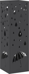 vidaXL Suport pentru umbrele Negru 15,5 x 15,5 x 49 cm Metal