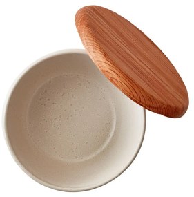 Set 3 boluri de depozitare din gresie cu capac Bitz Stentøj, bej