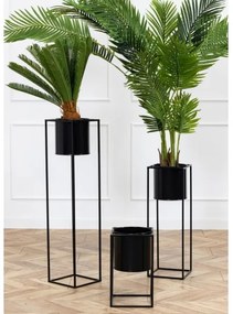 Suport pentru flori RING 100x23 cm negru