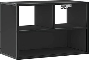 vidaXL Dulap TV, negru, 60x31x39,5 cm, lemn prelucrat și metal