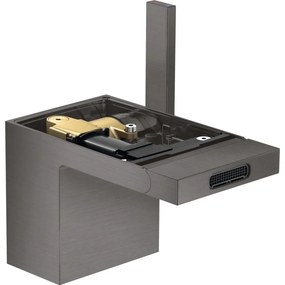 Baterie bideu crom negru periat cu ventil click-clack inclus Hansgrohe Axor MyEdition Crom negru periat