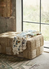 Pătură din bumbac brodată manual cu motive suzani, 130×180 cm, „Suzani Green"