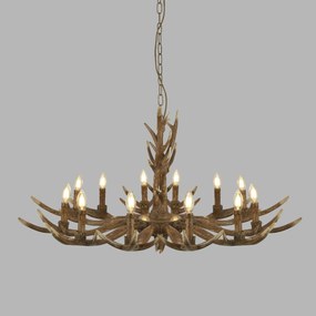 Candelabru deosebit stil rustic Stag 12L 6416-12BR SRT