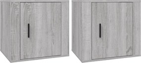 vidaXL Noptiere, 2 buc., gri sonoma, 50x39x47 cm
