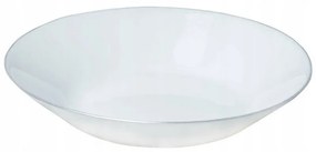 Set farfurii Kinghoff KH 1877, 18 piese, 6 persoane, Opal, Alb/Argintiu