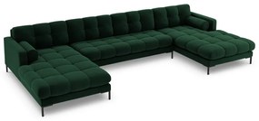 Coltar 7 locuri Bali velvet/picioare negre - L383 x l185 x h75