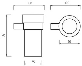 Suport de perete pentru periuțe de dinți NIMCO BR 11058W-26 BORMO sticlă mată/crom lucios