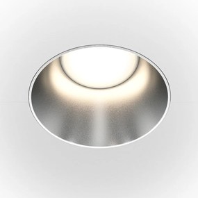 Spot incastrabil design tehnic Share alb, argintiu 7,5cm