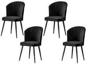 Set de scaune de sufragerie Rubi Black, 4 buc., 4 buc