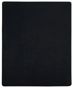 Cearsaf de pat cu elastic, negru, 180x200 cm, bumbac