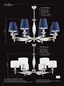Candelabru 8 brate realizat manual Fellino