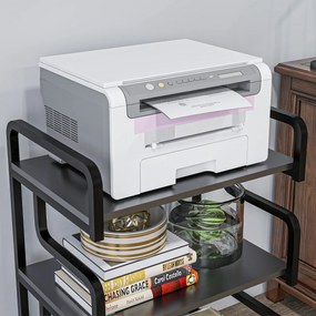 Homcom Rafturi Depozitare – 3 Niveluri, Metal Stil Industrial | Aosom Romania