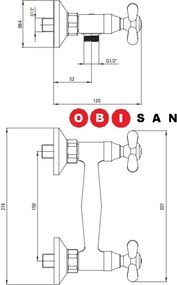 Robinet dus din seria Symetrio BOS_041D