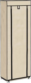 vidaXL Pantofar cu husă, crem, 57 x 29 x 162 cm, material textil