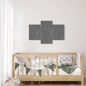 Tablou - Frunze de palmier gri (90x60 cm)