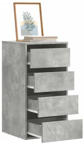 vidaXL Dulap colț cu sertare gri beton 40x41x76 cm lemn prelucrat