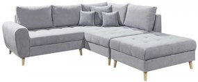 Coltar dreapta Alice, 3 locuri, 249 x 175 x 94 cm, gri deschis