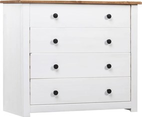 vidaXL Dulap lateral, alb, 80 x 40 x 73 cm, gama pin de Panama